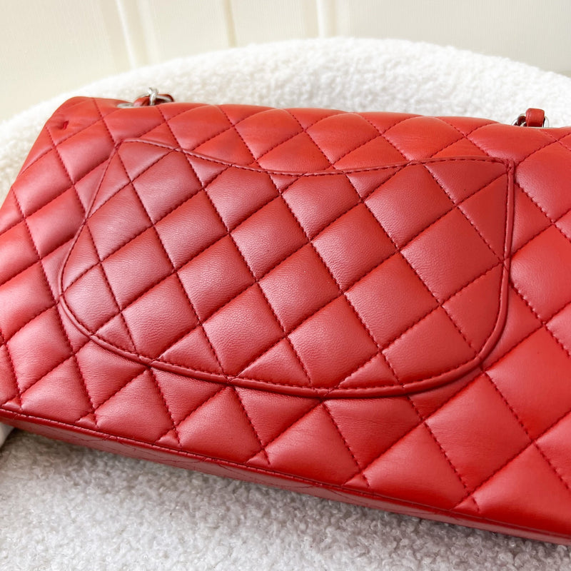 Chanel Medium Classic Flap CF in Red Lambskin and SHW