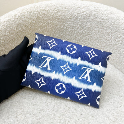 LV Kirigami Medium Pouch in Ombre Blue Monogram Canvas SHW