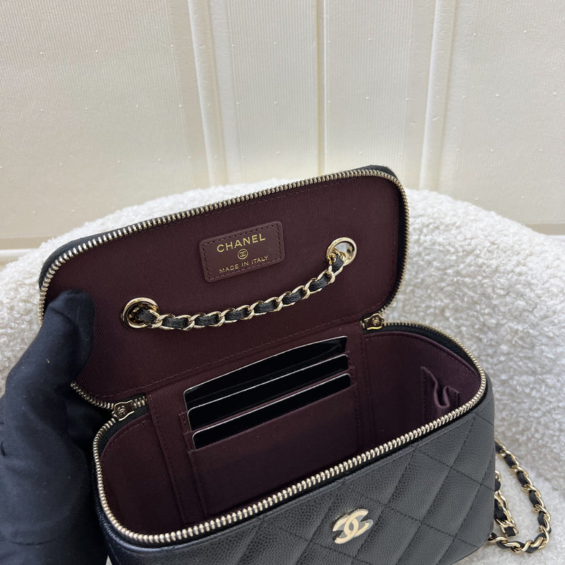 Chanel Classic Small Vanity in 22C Black Caviar and LGHW