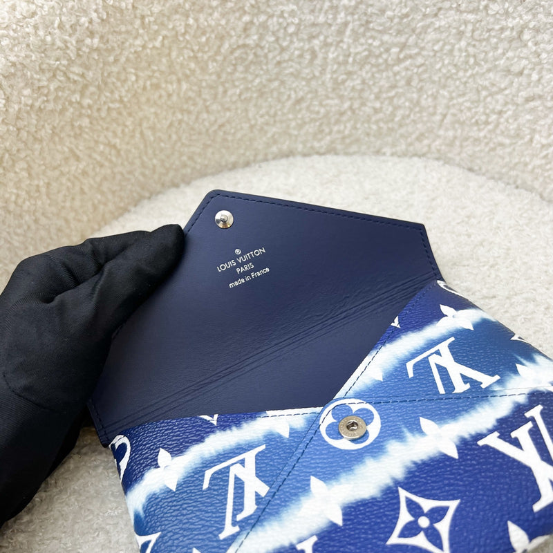 LV Kirigami Medium Pouch in Ombre Blue Monogram Canvas SHW