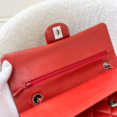 Chanel Medium Classic Flap CF in Red Lambskin and SHW