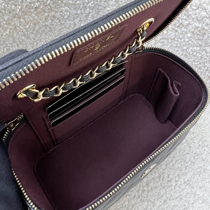 Chanel Classic Small Vanity in 22C Black Caviar and LGHW