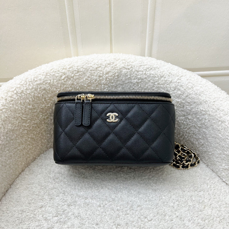 Chanel Classic Small Vanity in 22C Black Caviar and LGHW