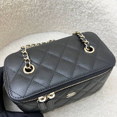 Chanel Classic Small Vanity in 22C Black Caviar and LGHW