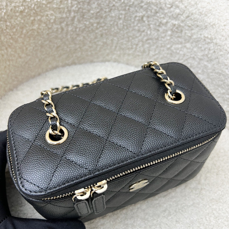Chanel Classic Small Vanity in 22C Black Caviar and LGHW