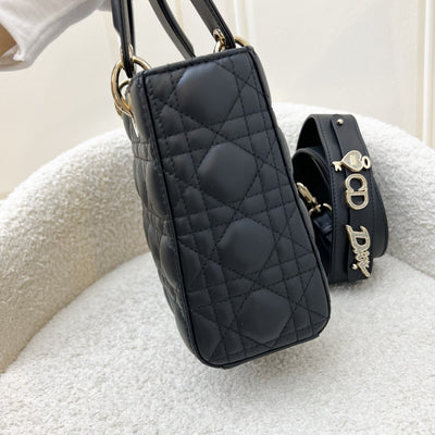 Dior Lady Dior My ABCDior Small Bag in Black Lambskin and LGHW (Model: M0538ONGE, Colour: M900)