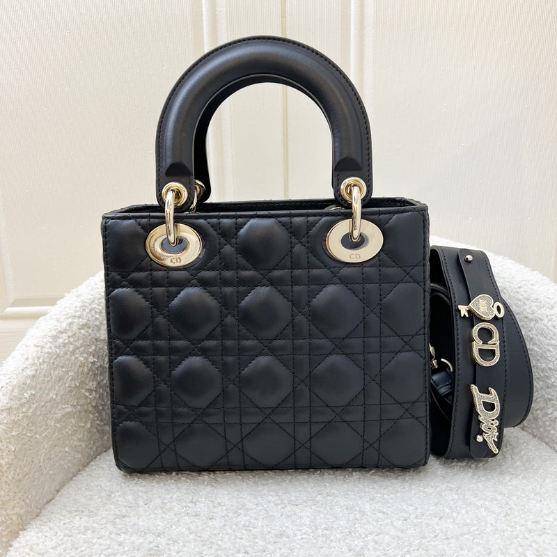 Dior Lady Dior My ABCDior Small Bag in Black Lambskin and LGHW (Model: M0538ONGE, Colour: M900)