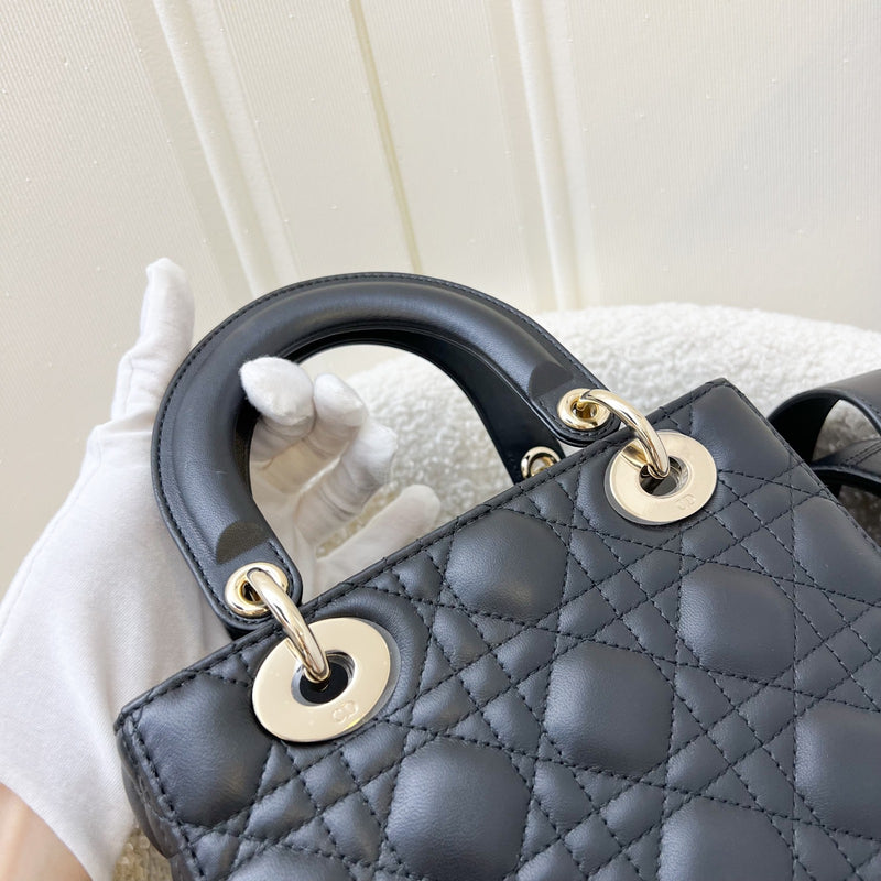 Dior Lady Dior My ABCDior Small Bag in Black Lambskin and LGHW (Model: M0538ONGE, Colour: M900)