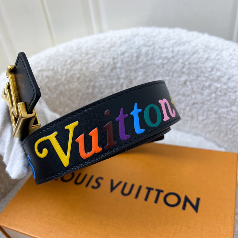 LV Limited Edtion Wave 35mm Belt in Black Calfskin