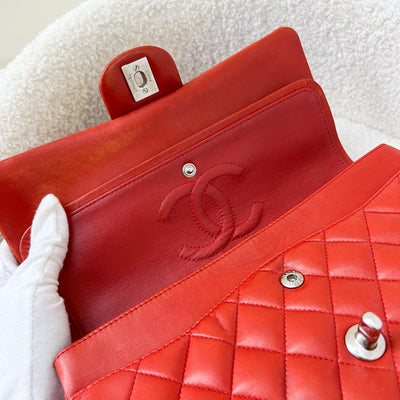 Chanel Medium Classic Flap CF in Red Lambskin and SHW