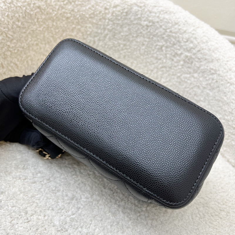 Chanel Classic Small Vanity in 22C Black Caviar and LGHW