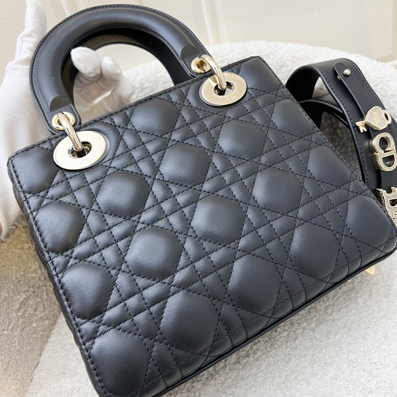 Dior Lady Dior My ABCDior Small Bag in Black Lambskin and LGHW (Model: M0538ONGE, Colour: M900)