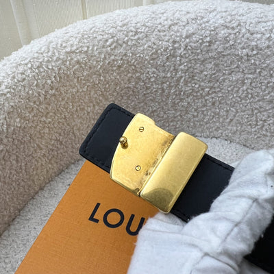 LV Limited Edtion Wave 35mm Belt in Black Calfskin