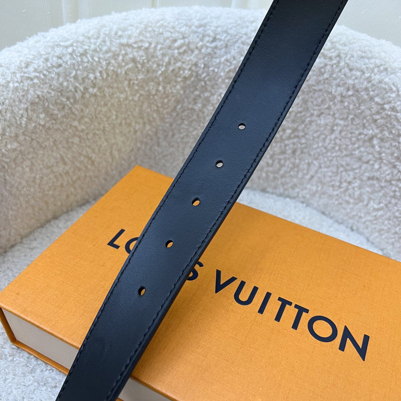 LV Limited Edtion Wave 35mm Belt in Black Calfskin