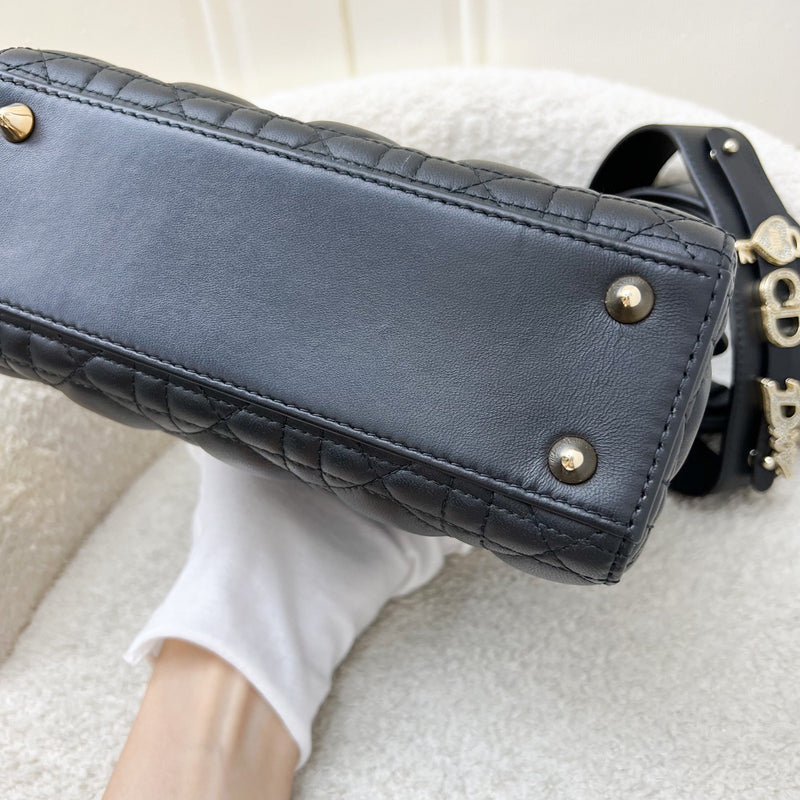 Dior Lady Dior My ABCDior Small Bag in Black Lambskin and LGHW (Model: M0538ONGE, Colour: M900)