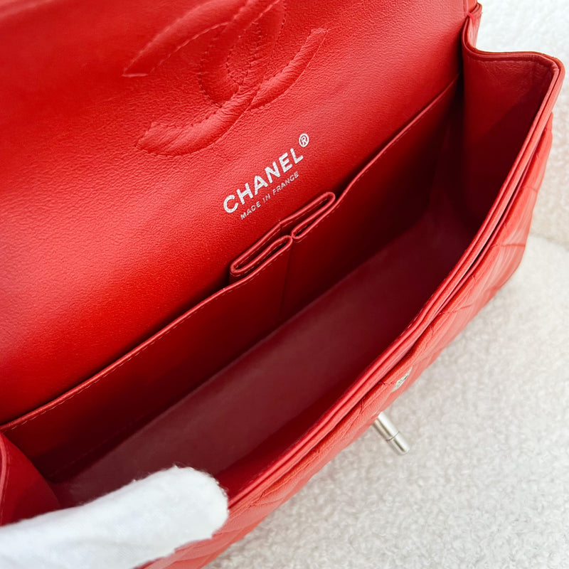 Chanel Medium Classic Flap CF in Red Lambskin and SHW