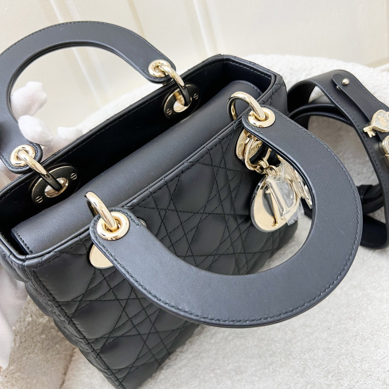 Dior Lady Dior My ABCDior Small Bag in Black Lambskin and LGHW (Model: M0538ONGE, Colour: M900)