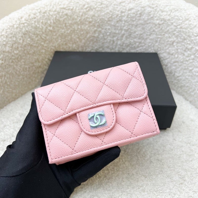 Chanel Trifold Small Wallet in 22C Pink Caviar LGHW
