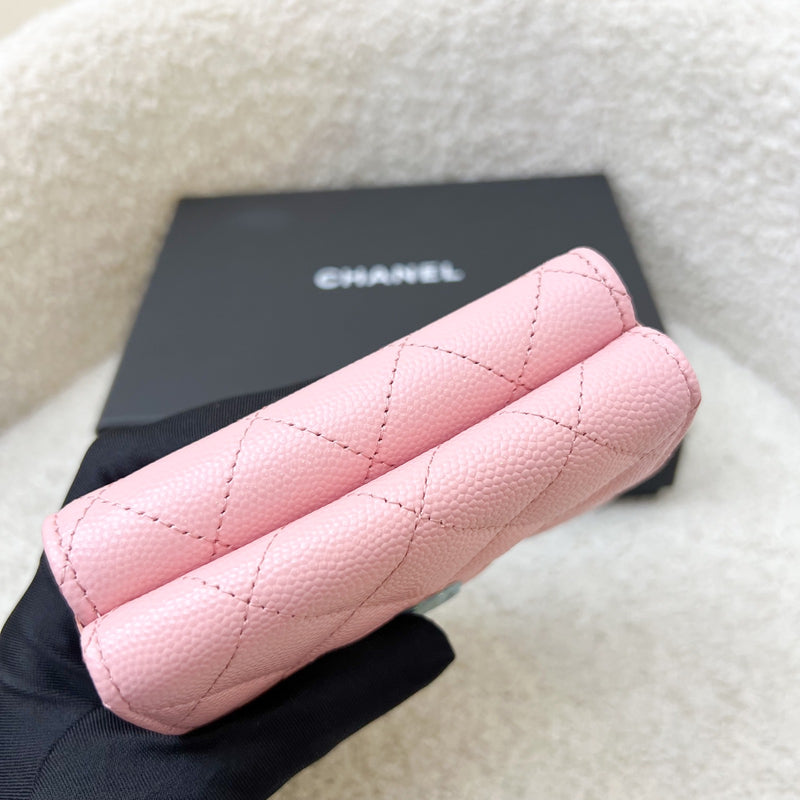 Chanel Trifold Small Wallet in 22C Pink Caviar LGHW