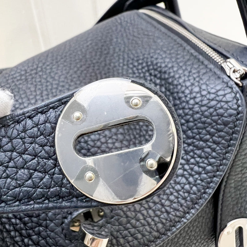 Hermes Lindy 26 in Noir Black Clemence Leather and PHW