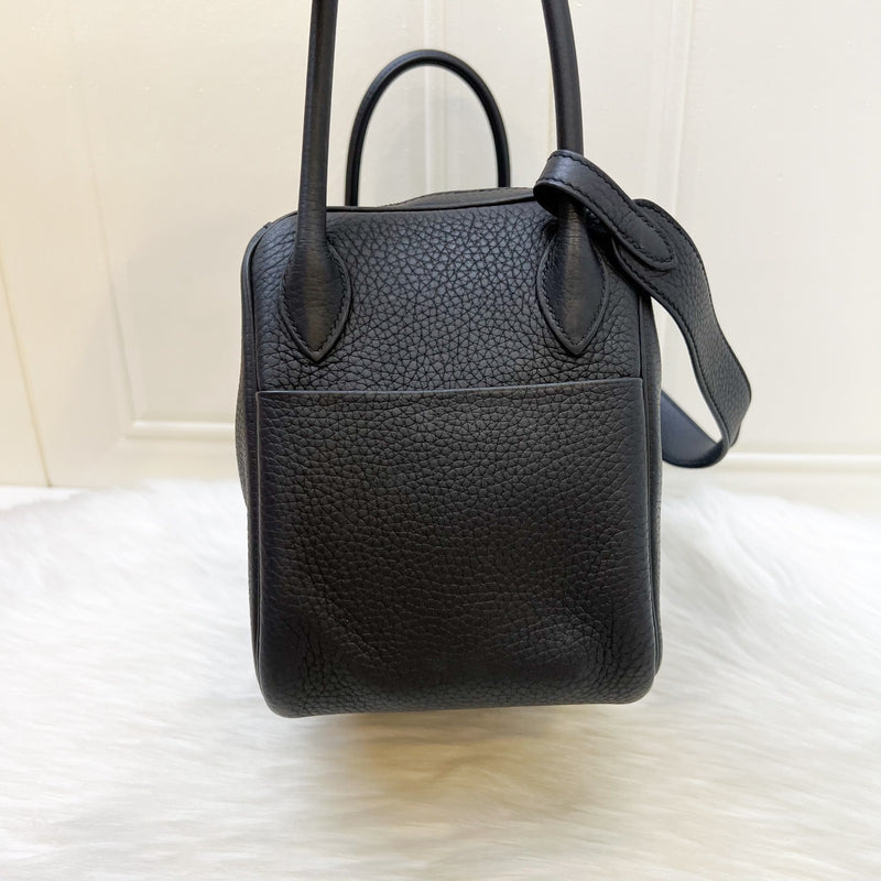 Hermes Lindy 26 in Noir Black Clemence Leather and PHW