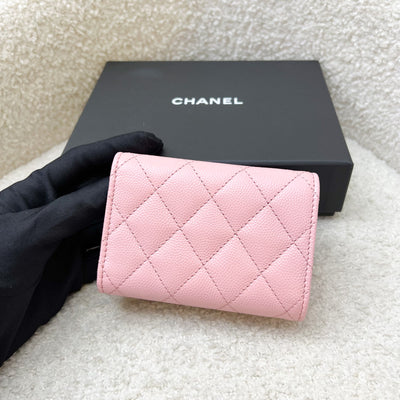Chanel Trifold Small Wallet in 22C Pink Caviar LGHW