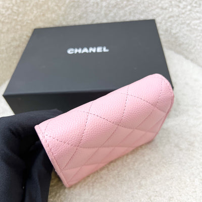 Chanel Bifold Wallet with Coin Compartment in Pink Caviar and AGHW