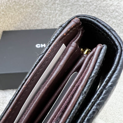 Chanel Classic Medium Trifold Wallet in Black Caviar and LGHW (Model: AP0232)