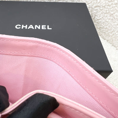 Chanel Bifold Wallet with Coin Compartment in Pink Caviar and AGHW