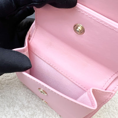 Chanel Bifold Wallet with Coin Compartment in Pink Caviar and AGHW