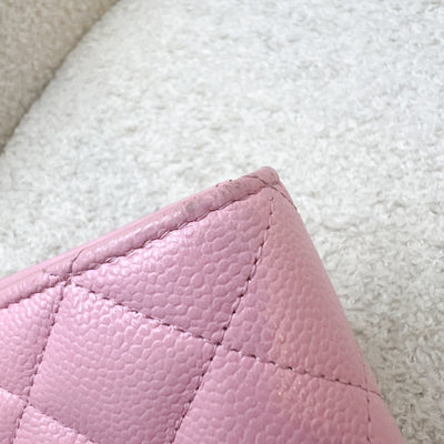 Chanel Bifold Wallet with Coin Compartment in Pink Caviar and AGHW