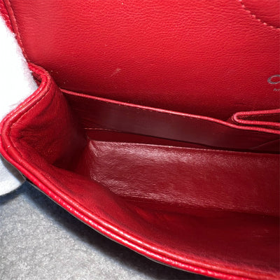 Chanel Medium Classic Flap CF in Red Caviar and SHW