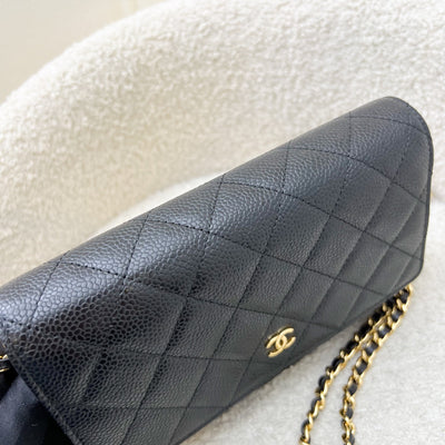 Chanel Classic Wallet on Chain WOC in Black Caviar and GHW
