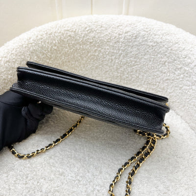 Chanel Classic Wallet on Chain WOC in Black Caviar and GHW