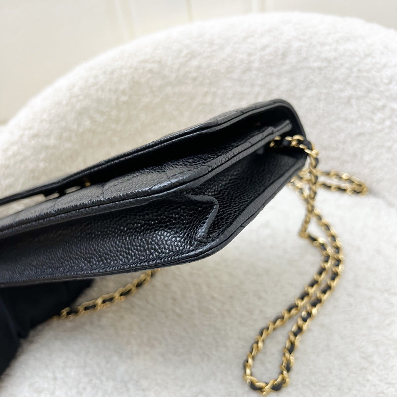 Chanel Classic Wallet on Chain WOC in Black Caviar and GHW