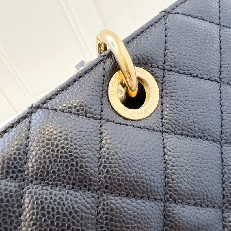 Chanel Grand Shopping Tote GST in Black Caviar and GHW