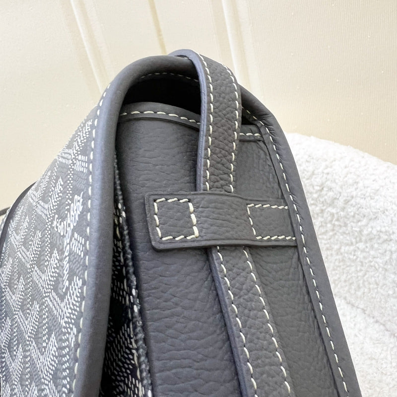 Goyard Belvedere PM in Grey Blue Signature Canvas and SHW