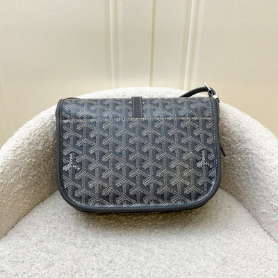 Goyard Belvedere PM in Grey Blue Signature Canvas and SHW