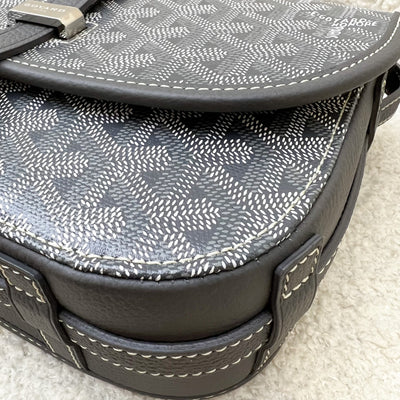 Goyard Belvedere PM in Grey Blue Signature Canvas and SHW