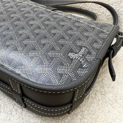 Goyard Belvedere PM in Grey Blue Signature Canvas and SHW