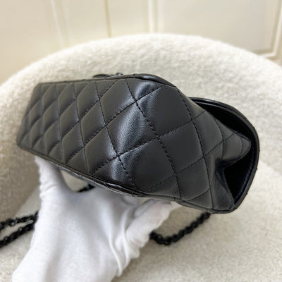Chanel 25C So Black Top Handle Mini Rectangular Flap in Black Lambskin and Black HW (Model: AS5243)