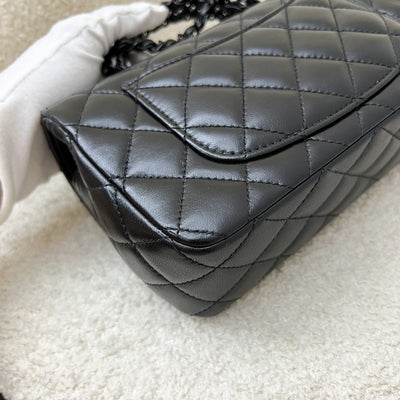 Chanel 25C So Black Top Handle Mini Rectangular Flap in Black Lambskin and Black HW (Model: AS5243)