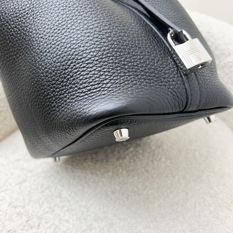 Hermes Picotin 18 in Black Noir Clemence Leather and PHW