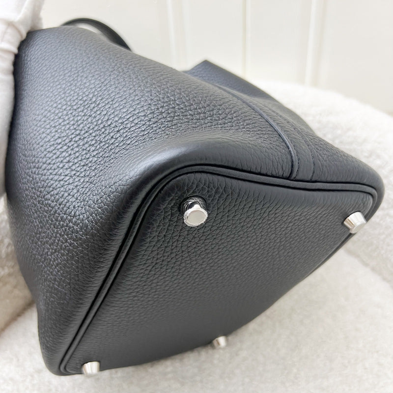 Hermes Picotin 18 in Black Noir Clemence Leather and PHW