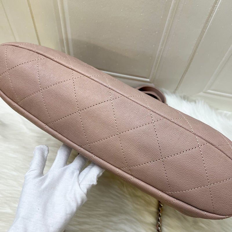 Chanel Large Quilted Tote Bag in Pink Caviar and SHW