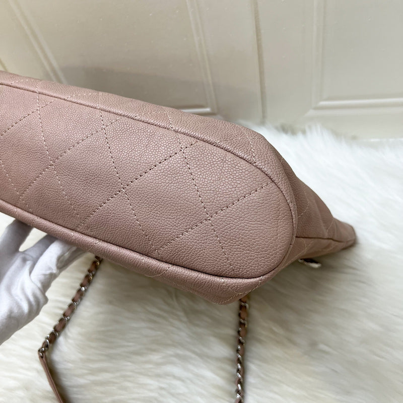 Chanel Large Quilted Tote Bag in Pink Caviar and SHW