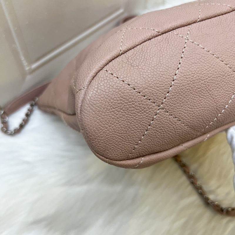 Chanel Large Quilted Tote Bag in Pink Caviar and SHW