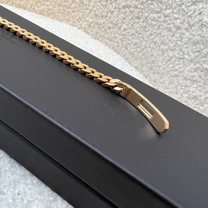 Hermes Kelly Gourmette TPM Bracelet with Diamonds in 18K Rose Gold