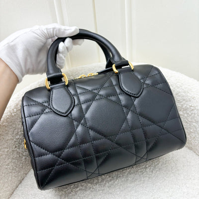 Dior Groove 20 Bowling Bag in Black Macrocannage Calfskin and GHW