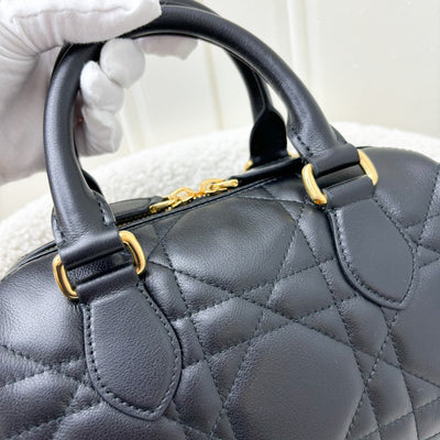 Dior Groove 20 Bowling Bag in Black Macrocannage Calfskin and GHW